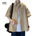 Custom China Denim Shirt Wholesale Short Sleeve Poplin Darts for Men Oxford Shirt Mens Dress Shirts Casual Shirt for Men