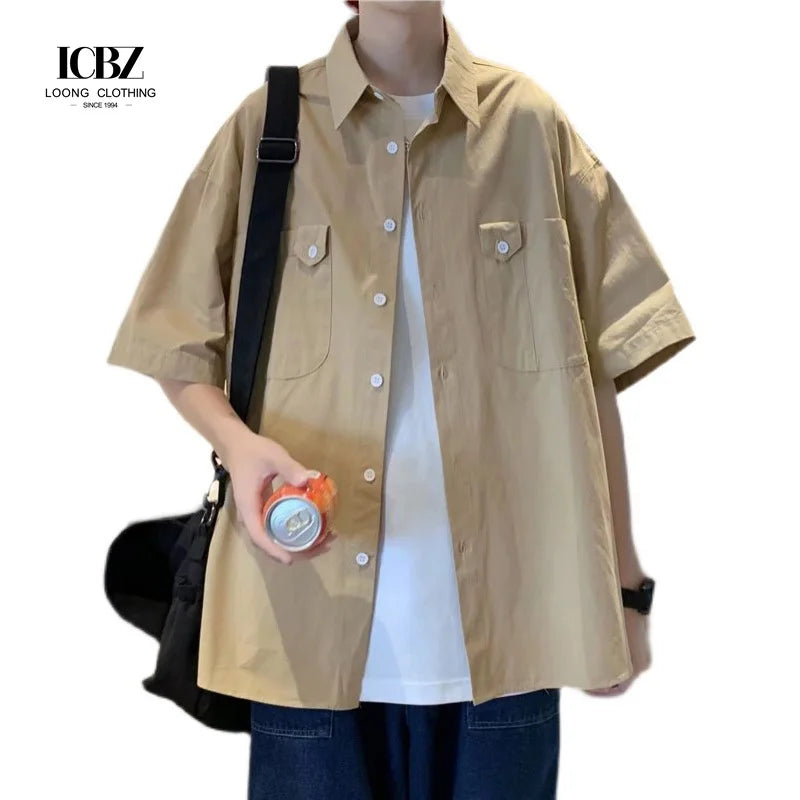Custom China Denim Shirt Wholesale Short Sleeve Poplin Darts for Men Oxford Shirt Mens Dress Shirts Casual Shirt for Men