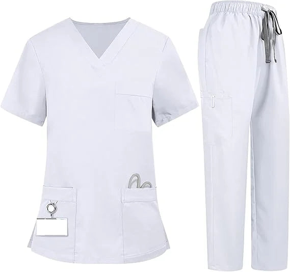 Uniforms Surgical Women's Scrubs Set Stretch Ultra Soft Top and Pants Premium Hospital Uniform