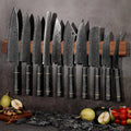 New Japanese Knife Damascus Knives Set for Kitchen Santoku Professional  Damascus Knives Set