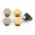 Deepeel BK117 10mm DIY Luggage Garment Accessories Hexagon Screw Buckle Metal Decorativeate Button Handbag Decorative Bag Bottoms