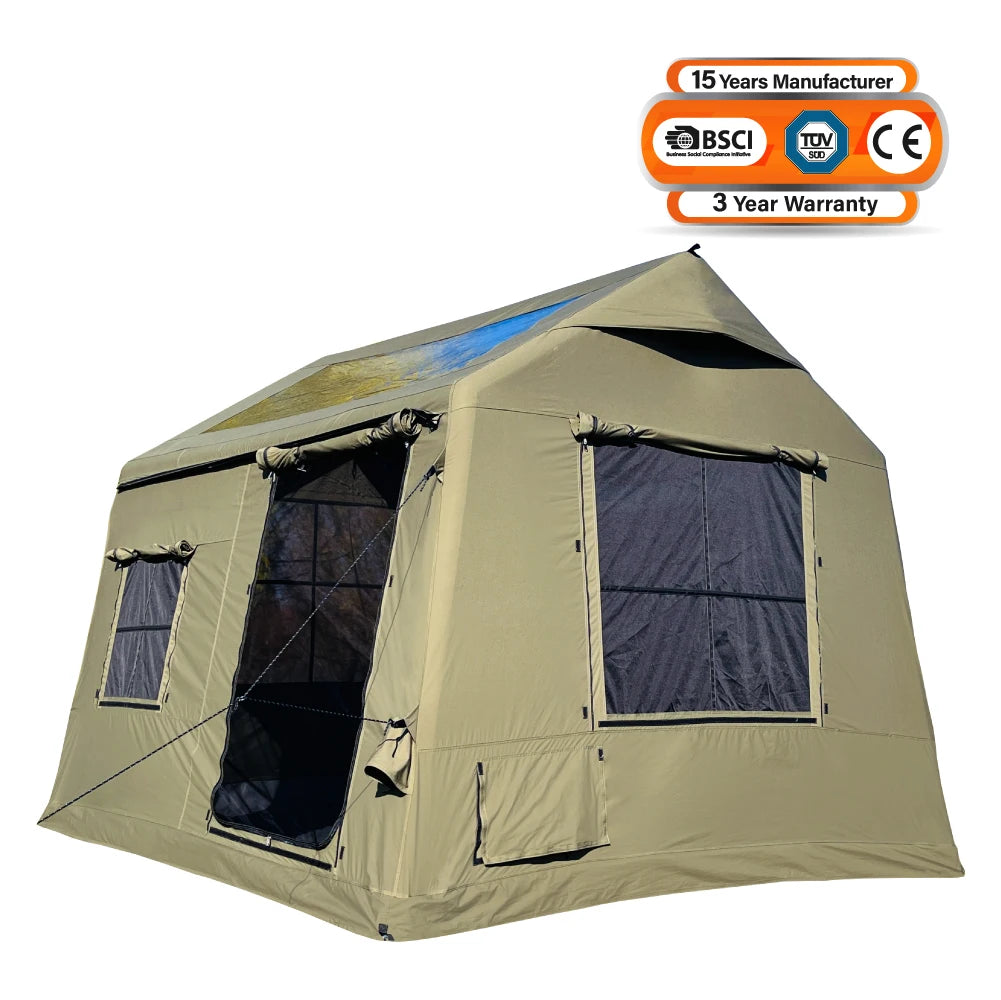 TOURUS 8.1 Square Meters Ten with a 9.5 Square Meters Canopy New Product Air Tent Inflatable Camping Outdoor For Sale