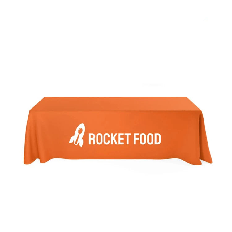 Custom Print 6ft Stretch Table Cover Fitted Draped Logo Trade Show Unfitted Tablecloths