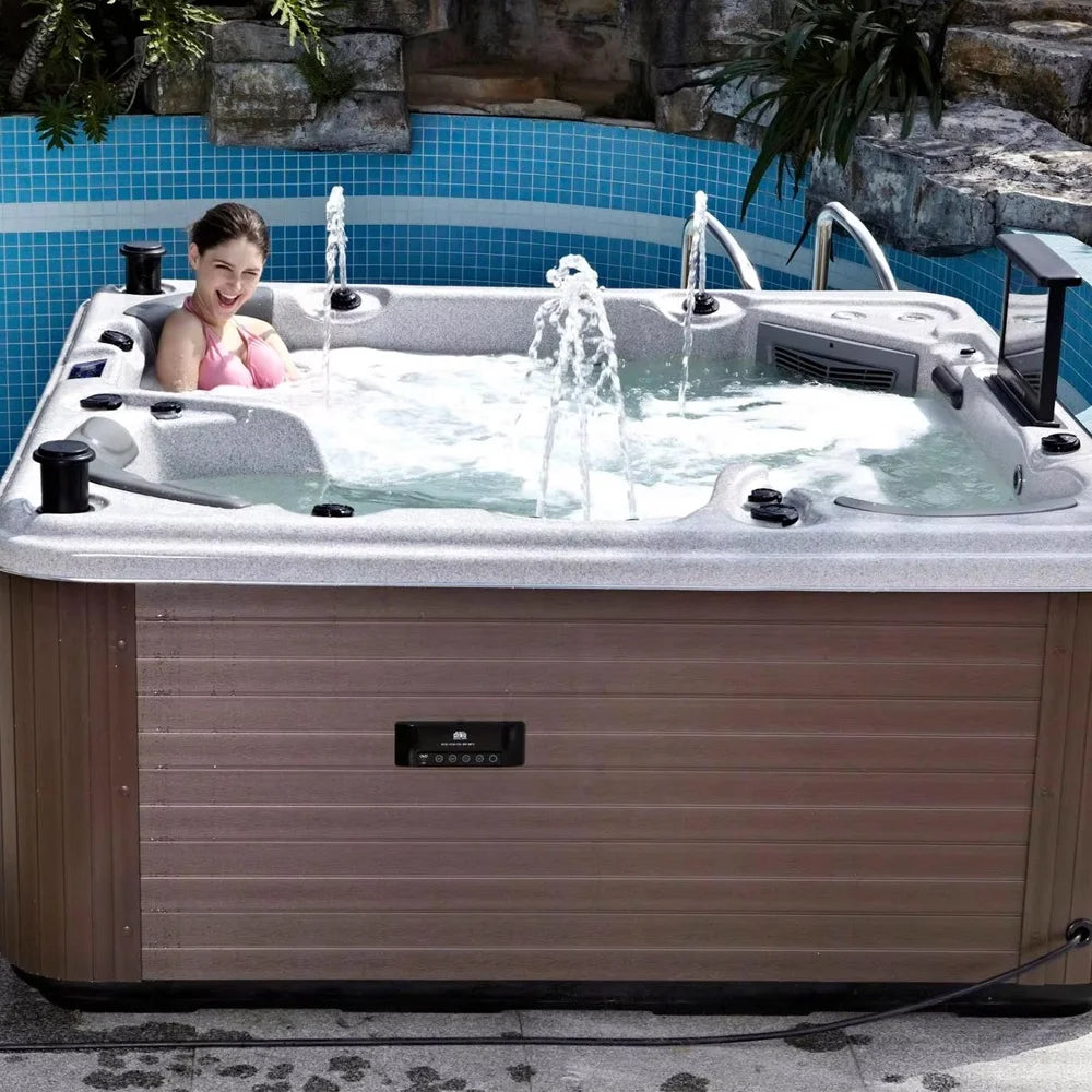 Sunrans Hot Sale Jacuzzier Whirlpool Spa Tub Balboa System Outdoor Hot Tub 5 Person Used Hydro Massage Hottub