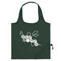 Custom Eco-Friendly Recycled Nylon Foldable Grocery Tote Reusable Folding Polyester Shopping Bag with Long Handle Dot Pattern