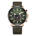 SINOBI Business Alloy Stainless Steel Leather Strap Waterproof Watch with Glass Dial Multifunctional Luxury for Men