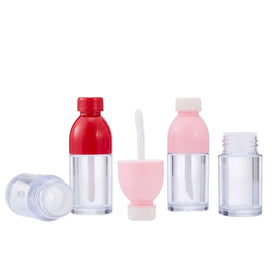 Cute Cola Bottle Shape Lipgloss Tube Pink Red Liquid Lipstick Container Lip Tint Packaging Empty 8ML