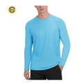 Custom Logo Wholesale Men's Plus Size UPF 50+ UV Sun Protection Waterproof Breathable Long Sleeve Outdoor T-Shirt Fishing