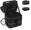Three Layers Nail Polish Storage Bag 60 Bottles Capacity Handle Portable Nail Polish Organizer Case