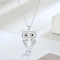 New Fashion Diamond 925 Sterling Silver Pendant Necklace Animal Owl Bohemian Statement Necklaces Pendant for Women