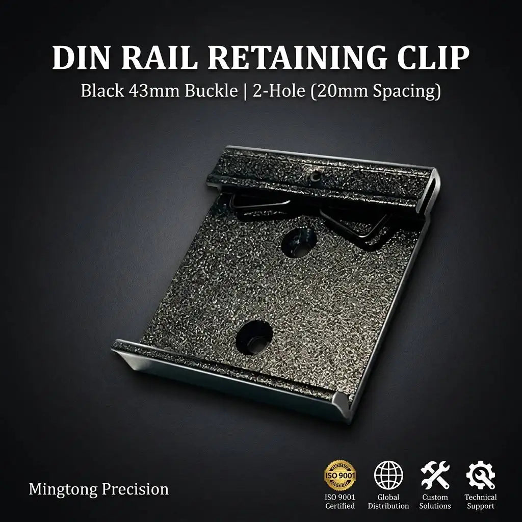 Easy Installation Snap Fastener Rail Bracket Aluminum Din Rail Mounting Clip with Snap Hook for Quick Fixing