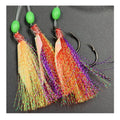 Alpha 3 Luminous Skirt Sabiki Fishing Lure Bait Rigs Beak Hook Flasher Bait for River Bass Trout Saltwater Fish Species