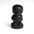 HZ Crystal Carved Healing Stones Animals Shape Carved Black Obsidian Crystal Anime Cartoon Sculptures For Crafts