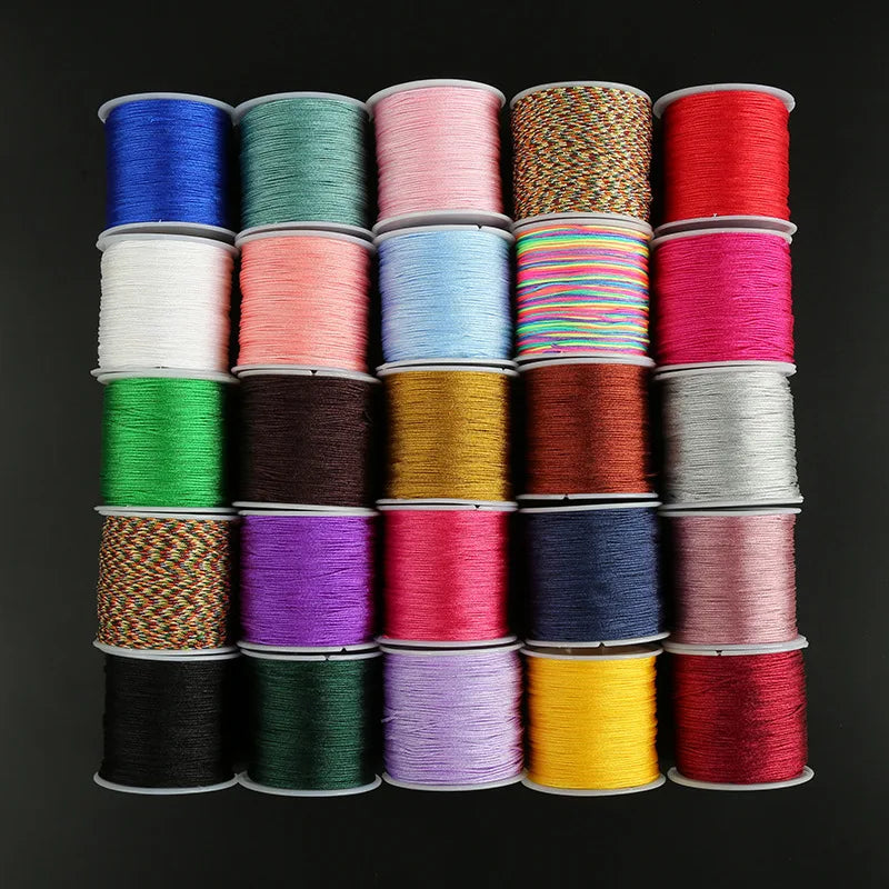 0.8mm 45meter/roll Diy  Jewelry Braided Accessories Chinese Knot Nylon Jade Thread Cord String for Necklace Bracelet Making