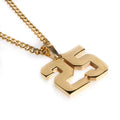 Personalized Sport Number Necklace 0-99 Stainless Steel Basketball Player Custom Name Number Pendant Necklace