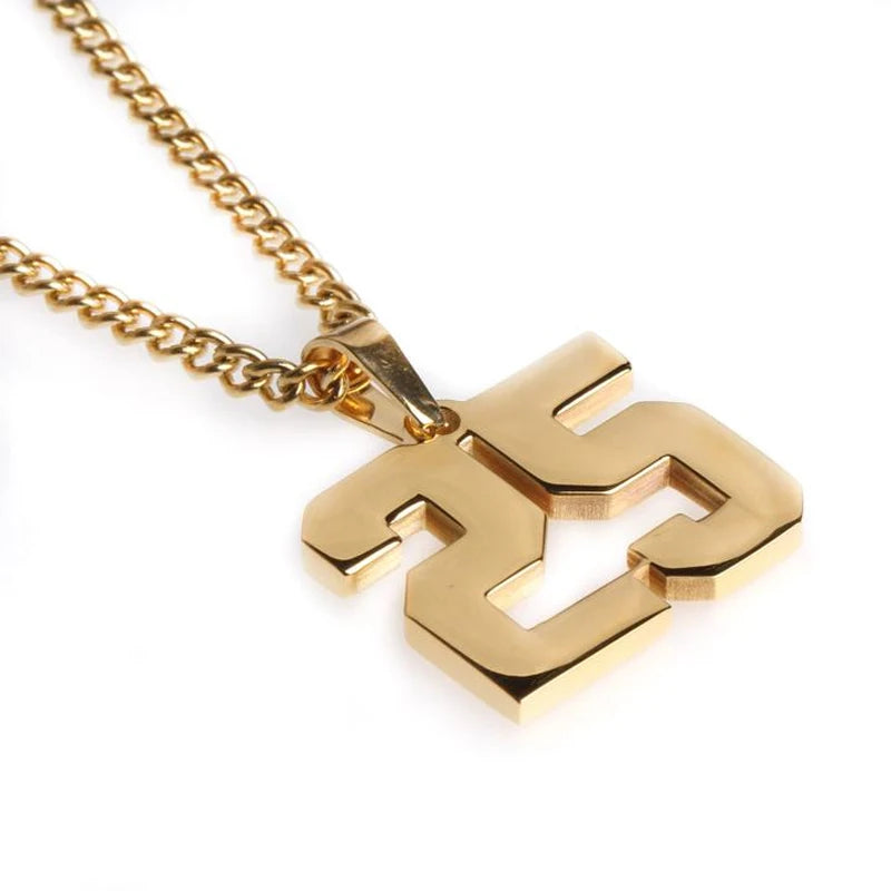 Personalized Sport Number Necklace 0-99 Stainless Steel Basketball Player Custom Name Number Pendant Necklace