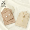 PUPPYSEW Custom  Microfiber Jewelry Pouches Jewelry Packaging Button Pouch Bags Handmade Round Jewelry Pouch custom logo