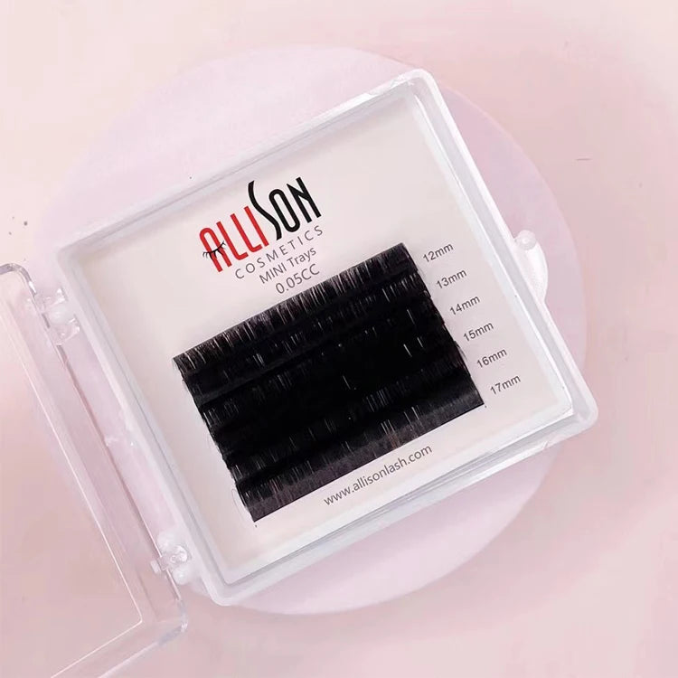 Wholesale 0.05 Classic Matte Black Lash Extension Supplies Volume 25mm Pbt Eyelash Extension Individual Lash Trays