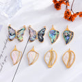 Bohemian Abalone Shell Stainless Steel Pendant Pretty Butterfly Conchs Charms Gold Plating for DIY Jewelry Wedding Accessories