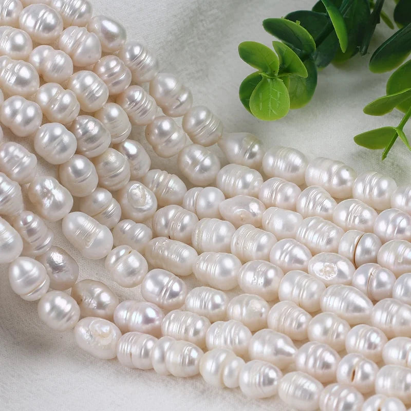 Wholesale Jewelry Making Beaded Strands 9-10mm Natural White pink Purple Freshwater Pearl Rice Beads