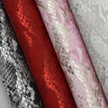 2025 New Pythons Pattern Pu Synthetic Embossed Leather Vinyl for Shoes Bags
