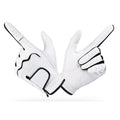 Man All White Washable Sheep Skin Custom Logo Plain Hand Glove Non-slip Synthetic Golf Gloves Cabretta Leather Winter Golf Glove