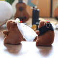 Plushie Groom Bride Wedding Dress Capybara Plush Stuffed Animal Toy Keychains Peluches De Capibaras Plush Toys for Claw Machine