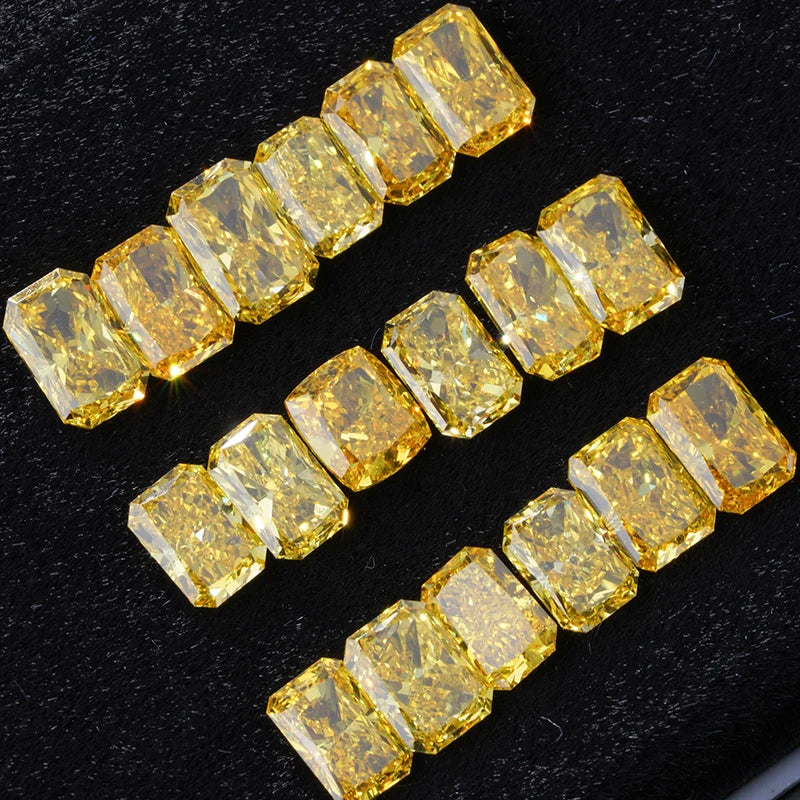 Starsgem Hpht Fancy Shape Cultivation Yellow Diamond Lab Grown Radiant Diamond