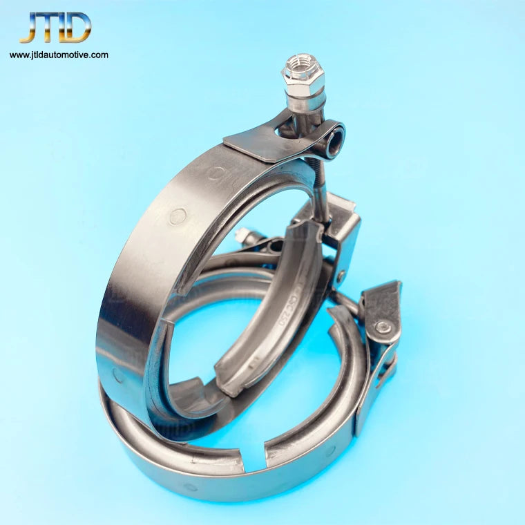 JTLD 304 Stainless Steel V Band Clamp with Male Female Flanges for Turbo Exhaust Systems2.5" 304SS V-Band Flange Kit