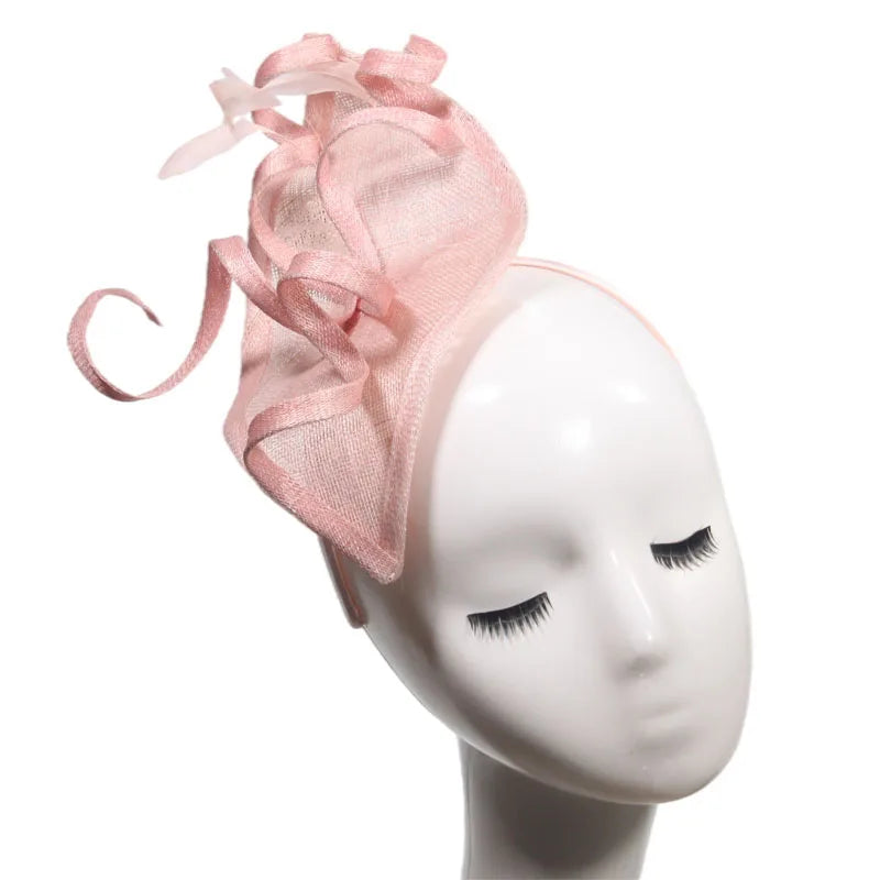 Women's Handmade Sinamay Fascinator Hat with Sequins for Church Party Casual Outdoor or Beach Wear