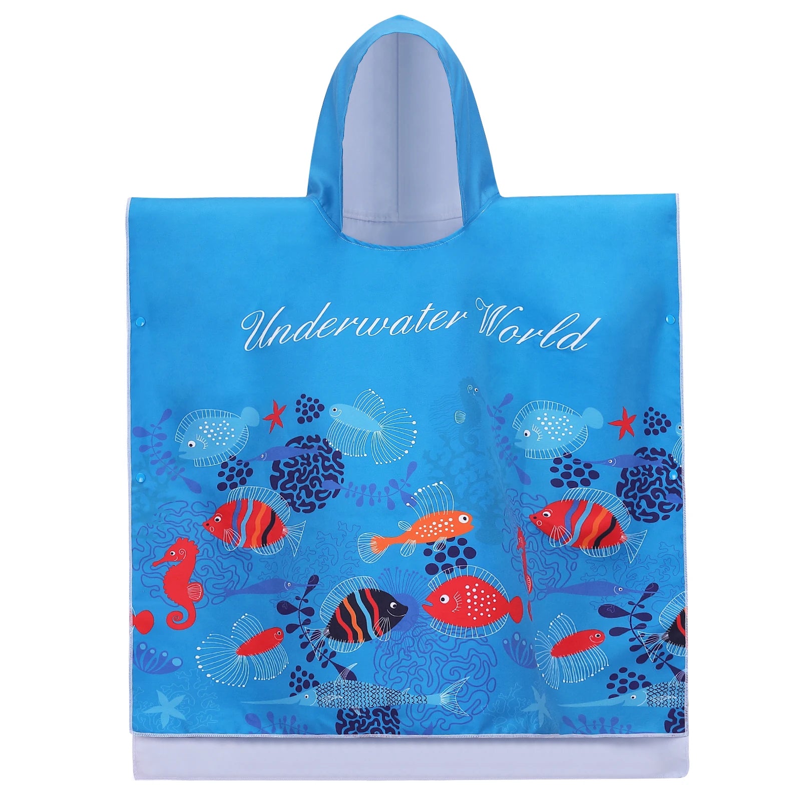 Beautiful Design Children's Hooded Microfiber Quick-Dry Printed Beach Poncho Towel