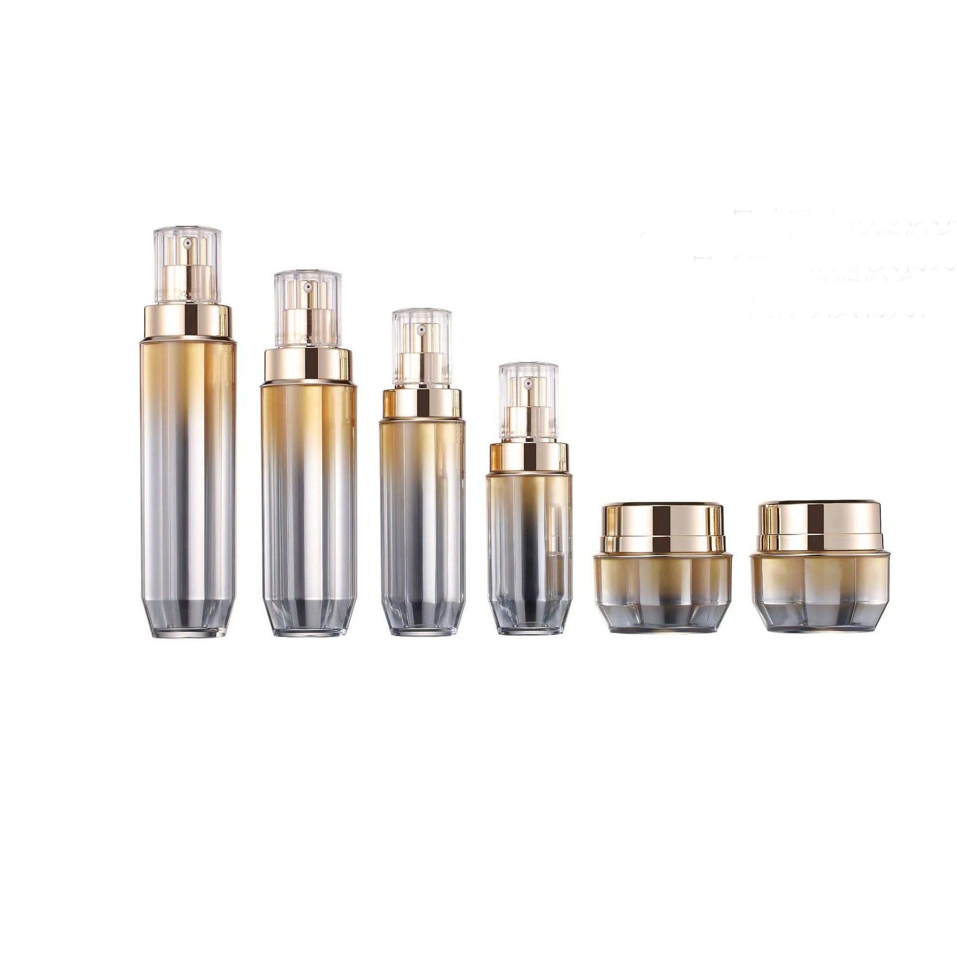 OEM 30 gram 50 g jar 30ml 50ml 100ml 120ml empty plastic face skincare lotion luxury acrylic bottles for cosmetics packaging