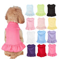 Custom Soft Polyester Cute Summer Dog T-shirt Breathable Lightweight Solid Color Pet Apparel for Small Animals OEM