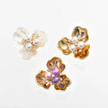 JFRB099 New Big Flower Fashion Button Cover Cufflinks Fashion Jewelry Rhinestone Button Covers For Women Shirts