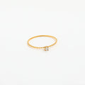 High End 18K Plain Gold Dainty Zirconia Fine Gear Stainless Steel Ring Trendy Simple Gold Plated Jewelry
