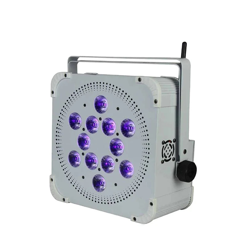 Professional Dj Lights Led Flat Par 12x18W RGBAW-UV 6in1 Dmx Wifi Wireless Battery Powered Led Uplights 12pcs Wireless DMX Wifi