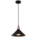 E27 E26 Socket Restaurant Black Dome Pendant Light for Dining Table or Bar Kitchen Island 100cm Wire Adjustable 24.5cm Width