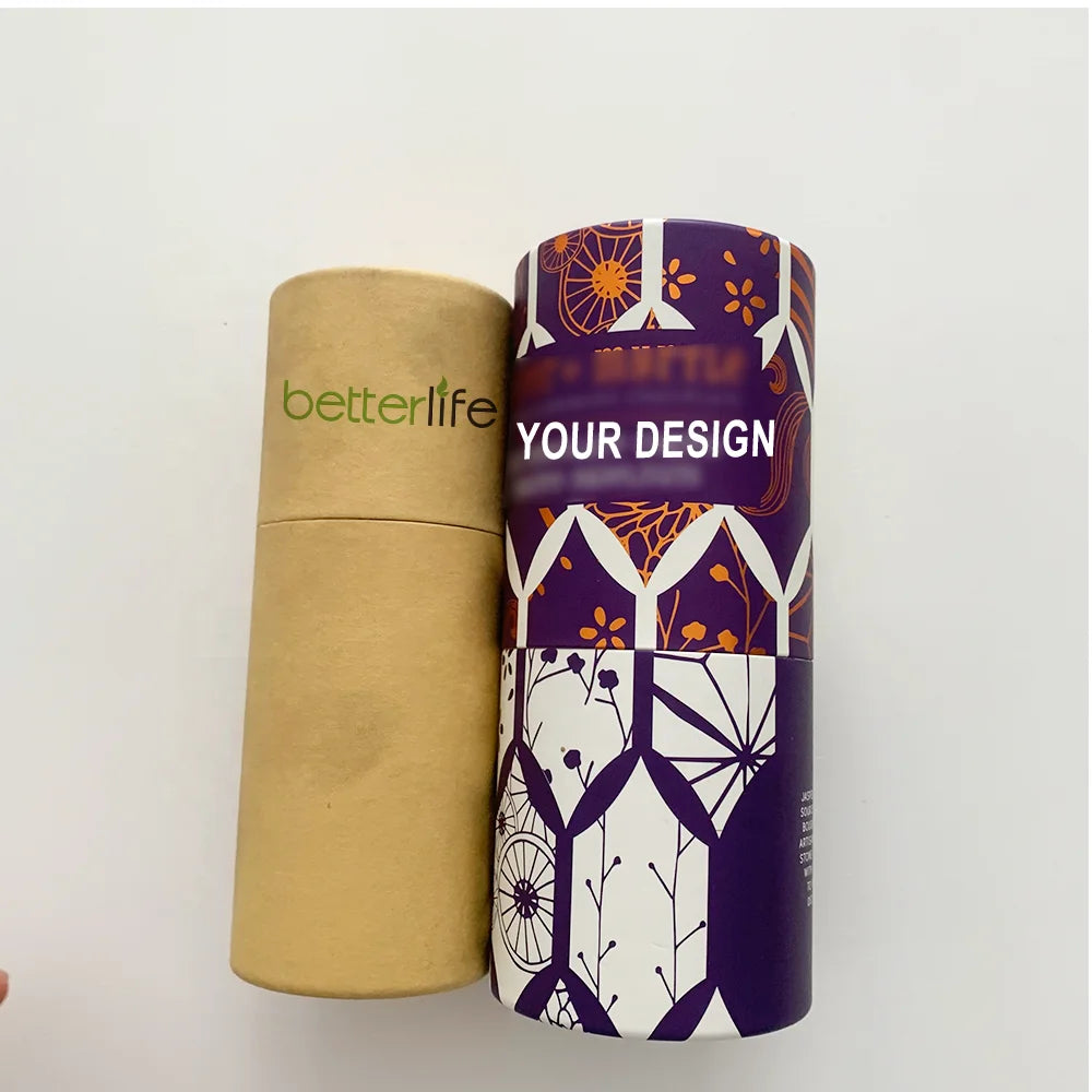 Custom Wholesale Essential Oil Shipping Poster Mailing Carton Push Boxes Cylinder Kraft Cardboard Packaging Paper Tube Recycled