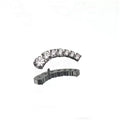 Wholesale Custom G23 Titanium 16G External Thread Curved Diamond Inlaid Crescent Shaped Earring Accessory