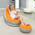 Fashion Inflatable Leisure Bean Bag Sofa Lazy Sofa Set Outdoor Foldable Recliner Bed Fluffy Seat Tatami Footstool Bedroom Chair
