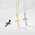 Hip Pop Fashion 3mm Gold Sliver Stainless Steel Cross Africa Map Cross Gun Razor Blade Star Pendant Necklace