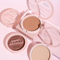 HANDAIYAN Face Setting Powder Cushion Compact Powder Oil-Control 8 Colors Matte Smooth Finish Concealer Makeup Pressed Powder