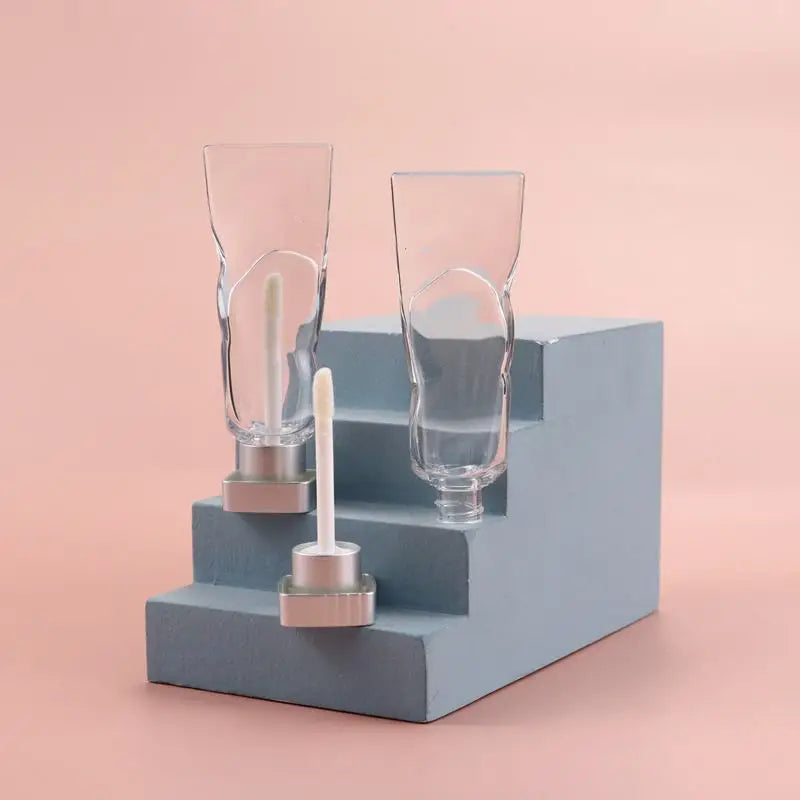 Luxury DIY 5ml Clear Empty Wand Lip Gloss Tubes Unique Jelly Design Custom Logo Plastic Containers for Lipstick Storage