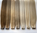 2024 Hot Sale Handtied Weft Double Drawn Virgin Human Hair Invisible Bulk Genius Weft Hair Extensions