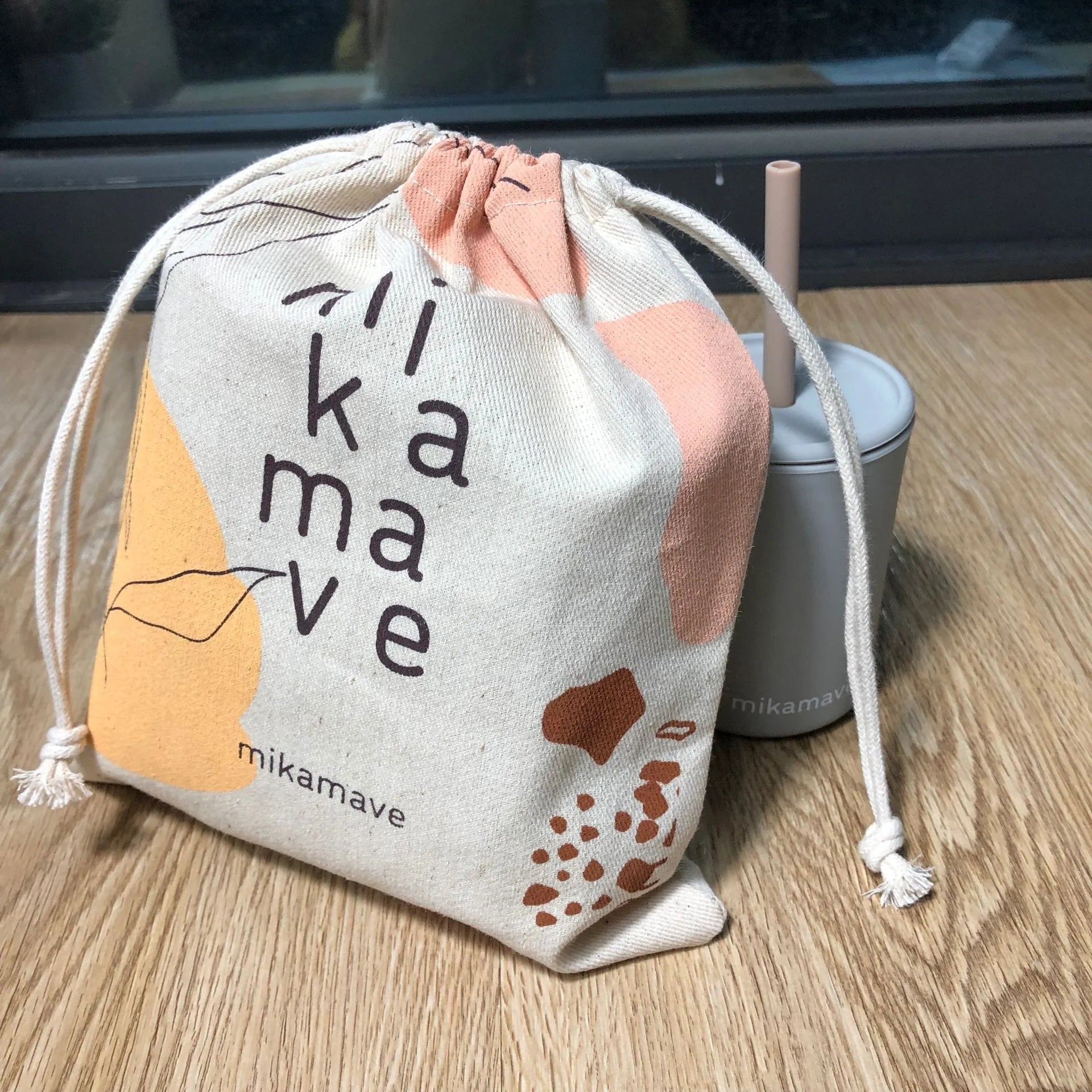 Promotional Natural Cotton Bottle Packaging Bag Natural Coffee Packing Pouch