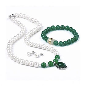 Certified Real Freshwater Natural Pearl Necklace Casual 8Mm New Pearl 925 Silver Color Necklace 18 Inches Cultured Pearl Choker