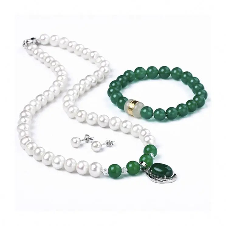 Certified Real Freshwater Natural Pearl Necklace Casual 8Mm New Pearl 925 Silver Color Necklace 18 Inches Cultured Pearl Choker