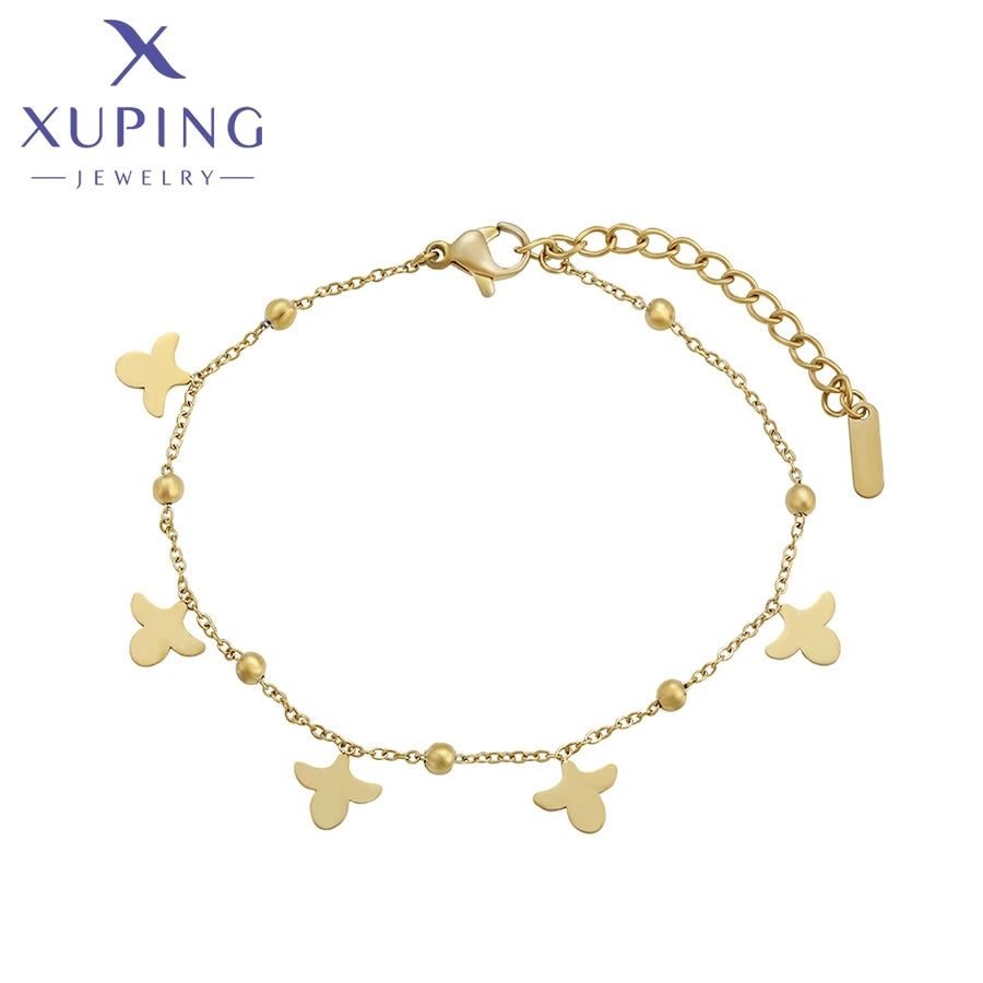 XUPING A00769710 Ancient Royal Simple Fashion Men Women Neutral Stainless Steel Jewelry 14K Gold Color Elegant Bracelet