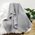 Wholesale Factory Best Selling Cheap Cotton Knitted Thick Throw Blanket 100% Cotton Waffle Waved Throw Blanket