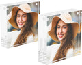 3x3 Inch Acrylic Picture Frame Square Acrylic Photo Frame for Tabletop Display Simple Home Office Decor